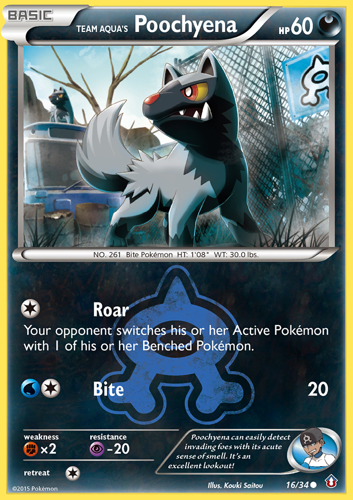 Double Crisis Team Aqua's Poochyena #16/34